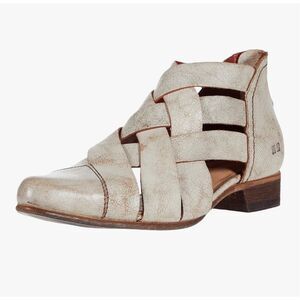 Bed Stu Brittany Distressed Woven Leather Bootie Nectar Lux Womens 7